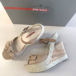 Prada wedge sandals size Eu 38